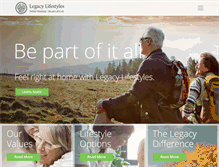 Tablet Screenshot of legacylifestyles.com
